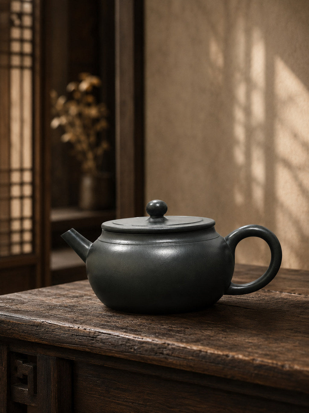 Handmade Lian Hua Yixing Zisha Teapot – Luni Clay, 140ml
