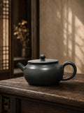 Handmade Lian Hua Yixing Zisha Teapot – Luni Clay, 140ml