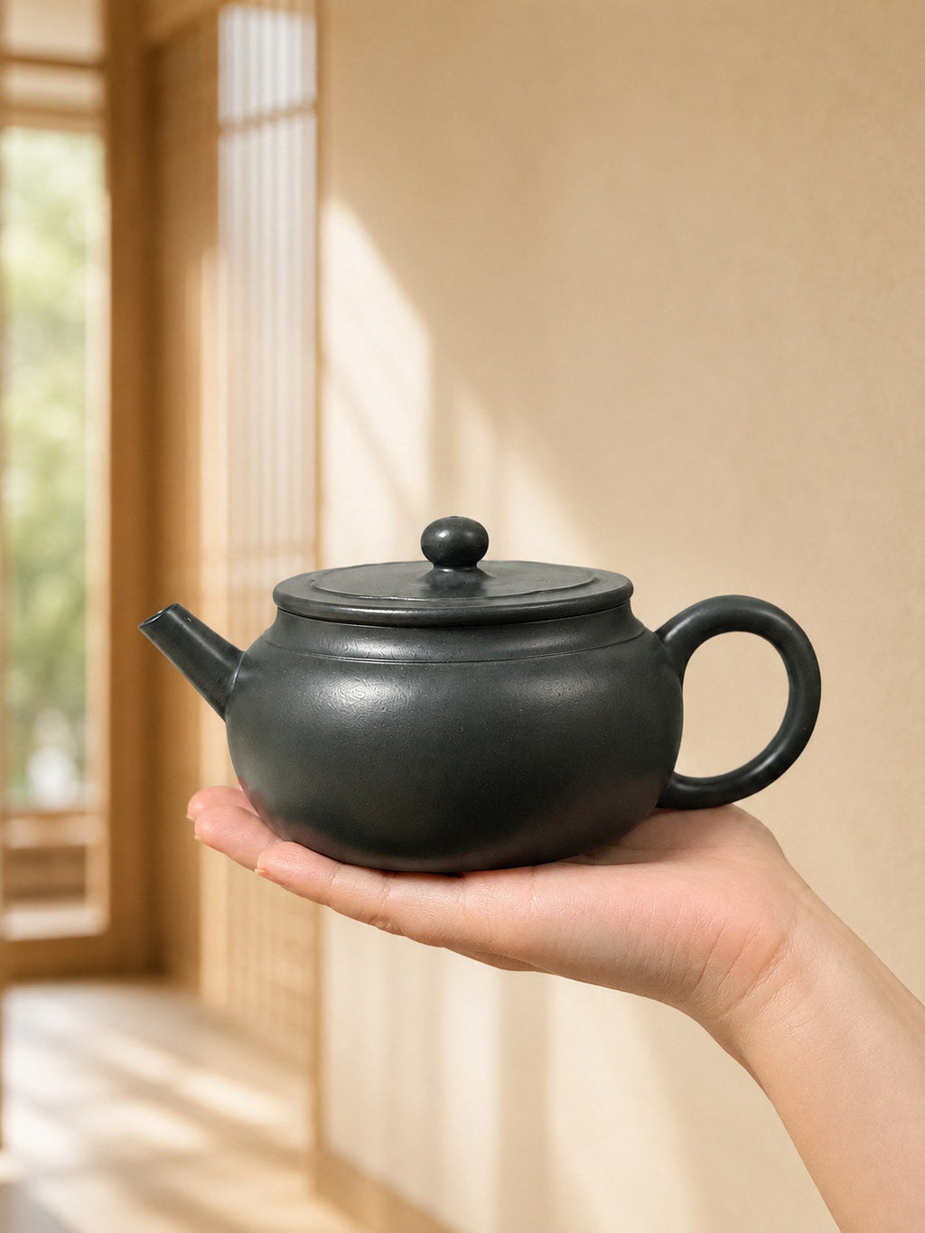 Handmade Lian Hua Yixing Zisha Teapot – Luni Clay, 140ml