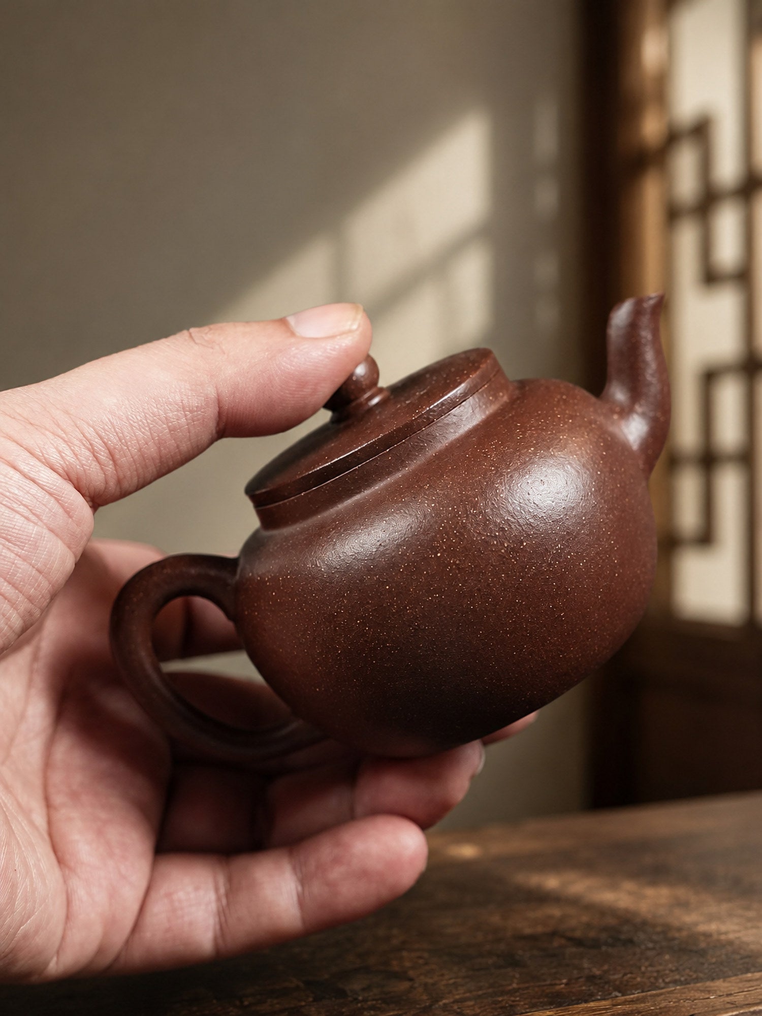 Lianzi Yixing Zisha Teapot – Zini Clay, 150ml