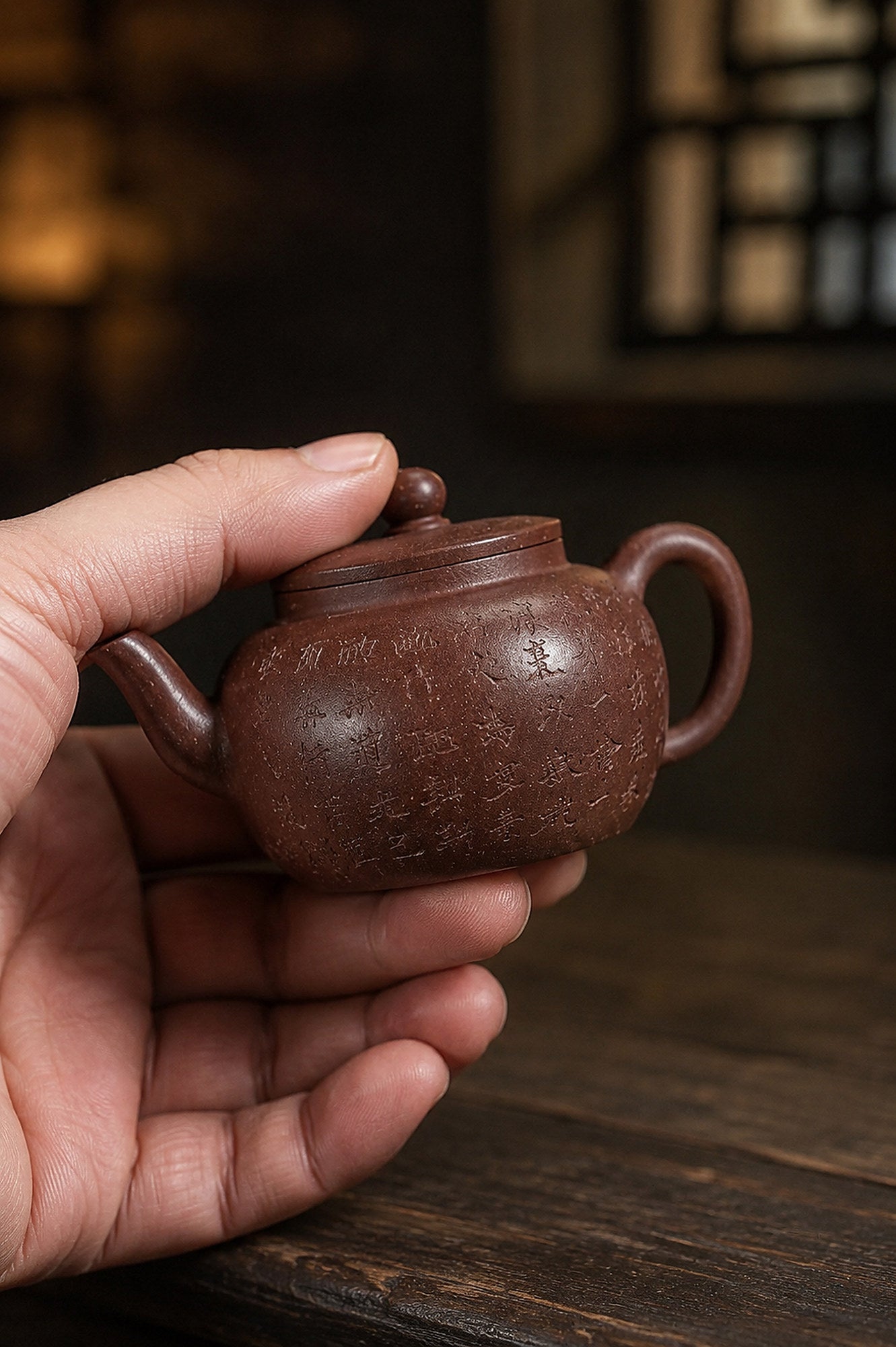 Lianzi Yixing Zisha Teapot – Zini Clay, 150ml