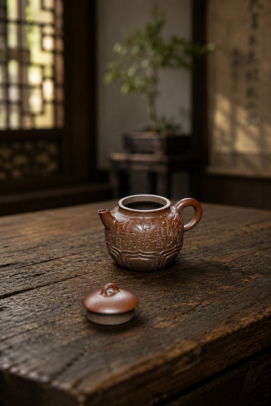 Ling Hua Fan Lian Yixing Zisha Teapot – Jiangponi Clay, 110ml