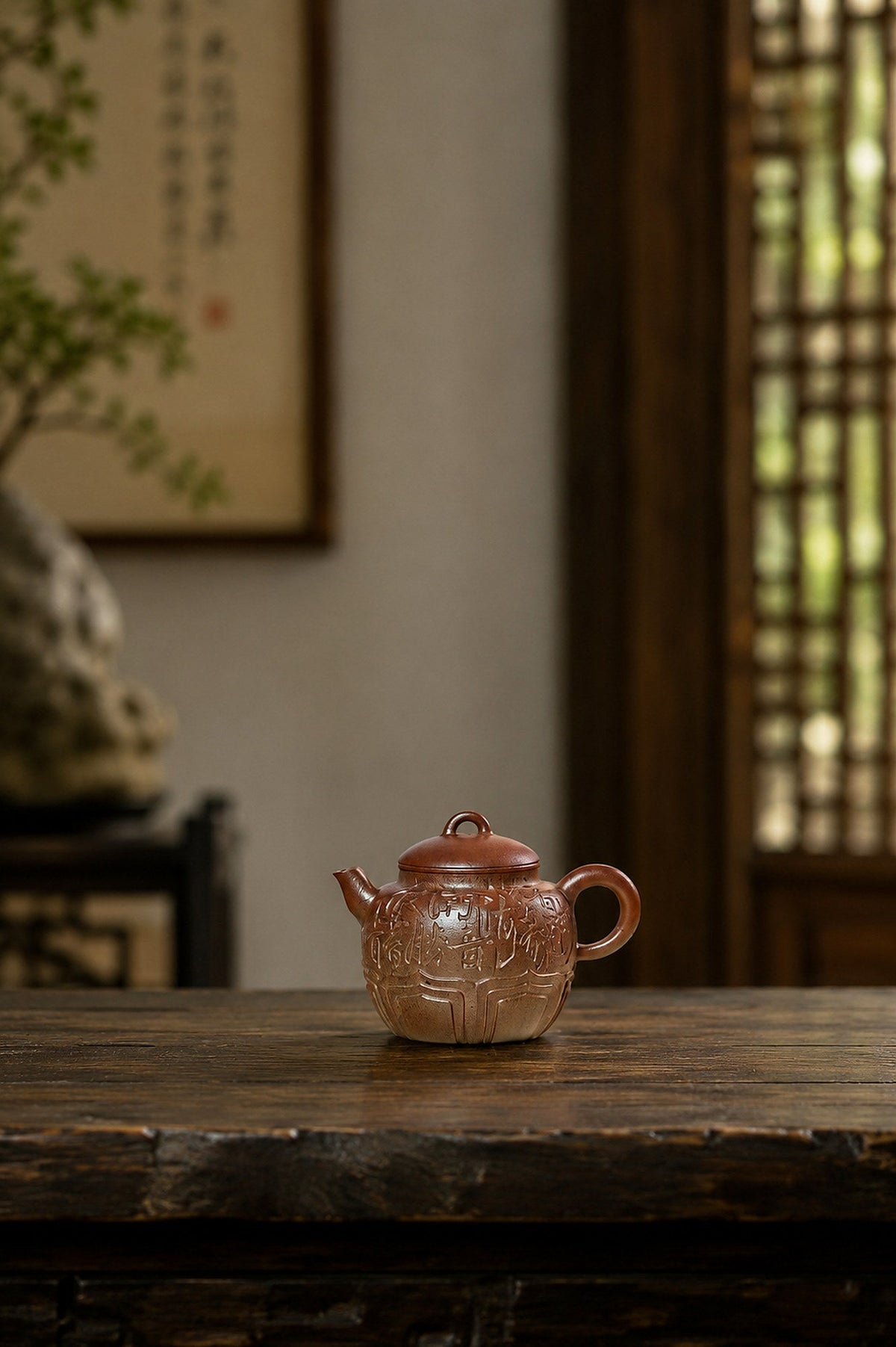 Ling Hua Fan Lian Yixing Zisha Teapot – Jiangponi Clay, 110ml