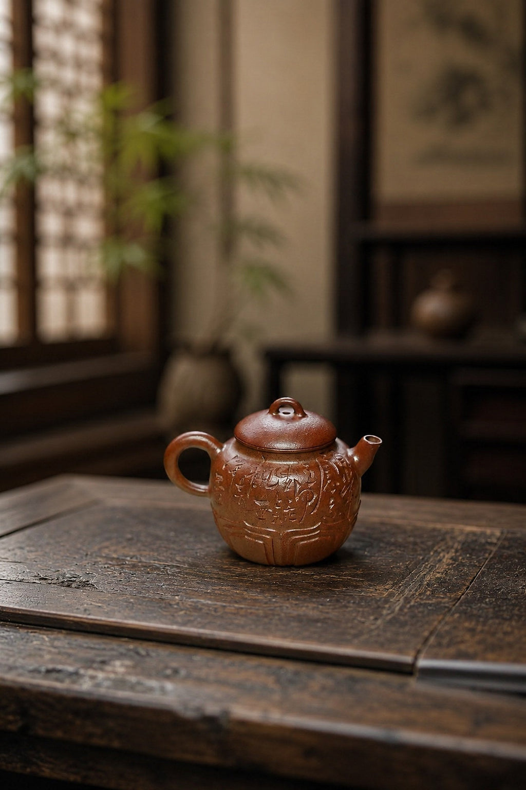 Ling Hua Fan Lian Yixing Zisha Teapot – Jiangponi Clay, 110ml