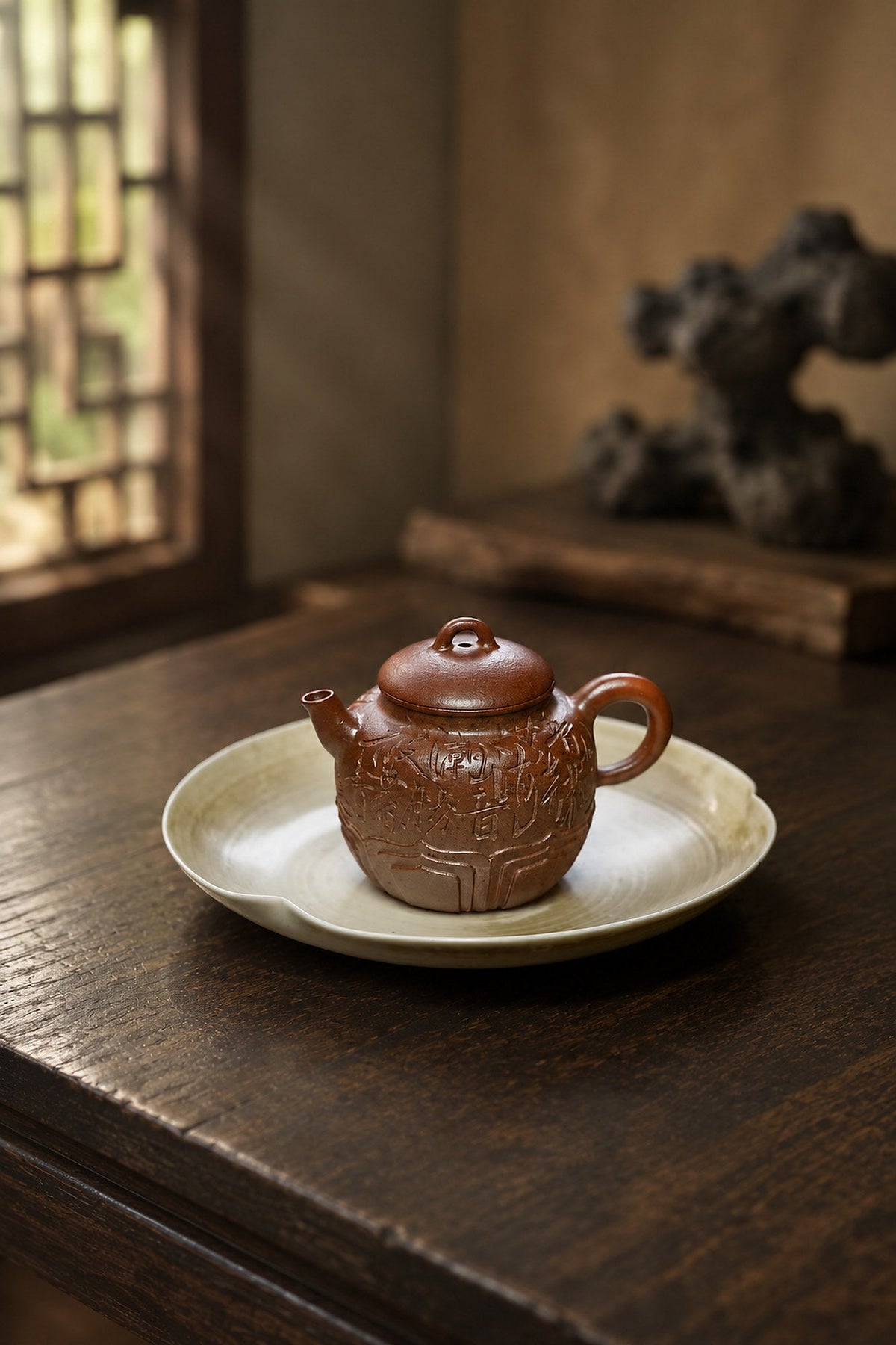 Ling Hua Fan Lian Yixing Zisha Teapot – Jiangponi Clay, 110ml