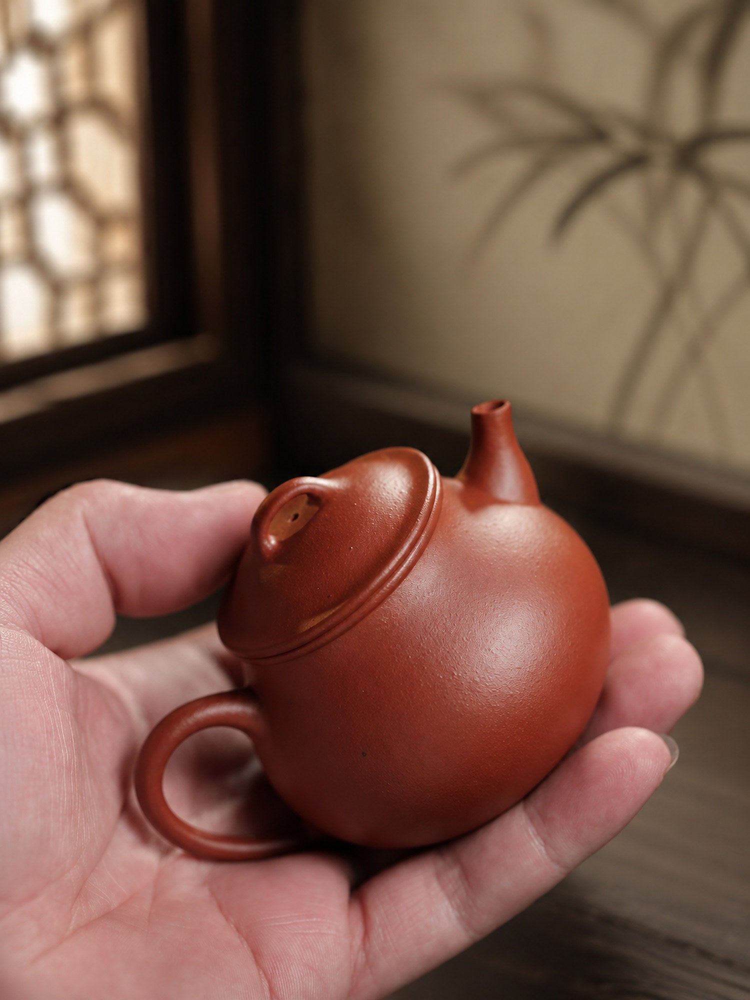 Handmade Ling Zhu Yixing Zisha Teapot – Zhuni Clay, 110ml