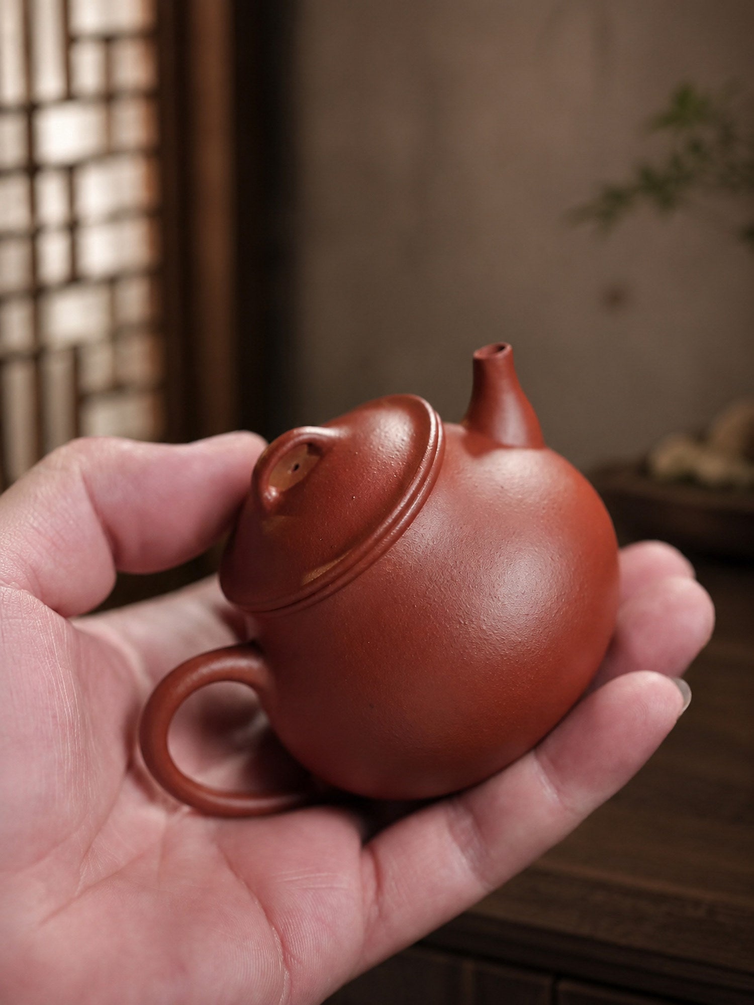 Handmade Ling Zhu Yixing Zisha Teapot – Zhuni Clay, 110ml