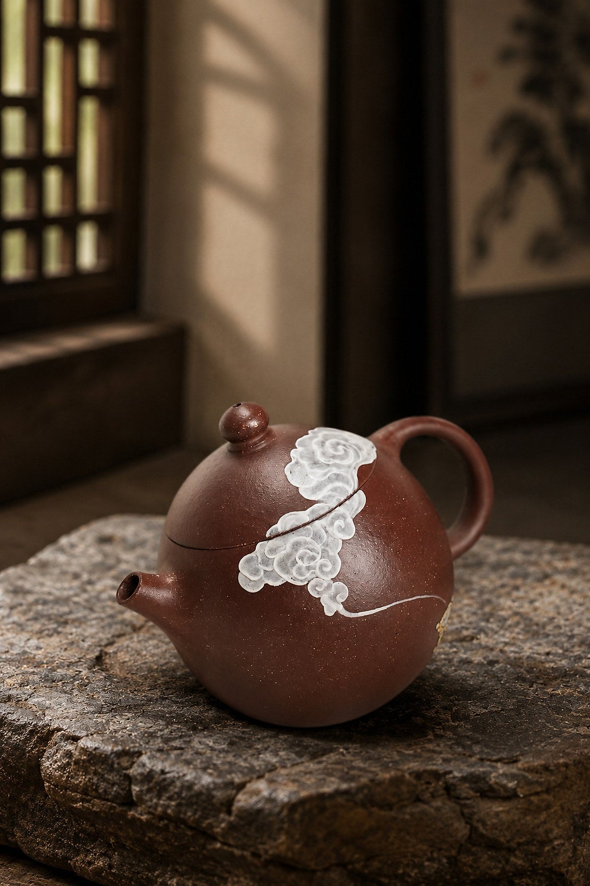 Longdan Yixing Zisha Teapot – Aged Zini Clay, 100ml
