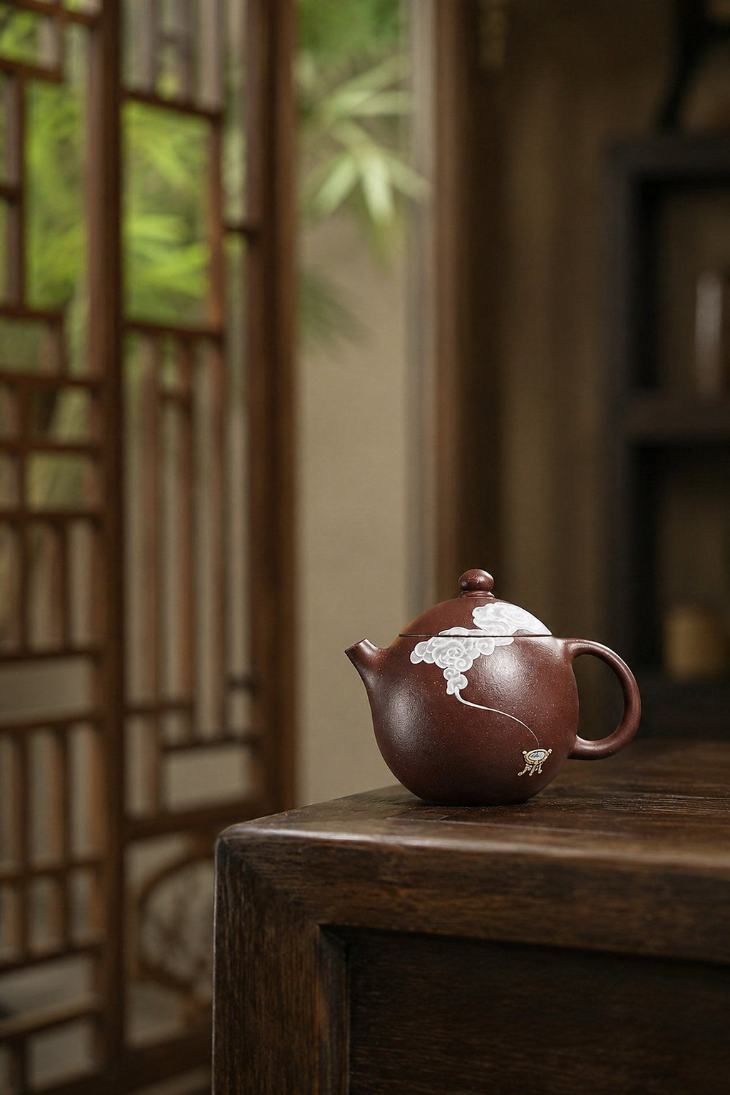 Longdan Yixing Zisha Teapot – Aged Zini Clay, 100ml