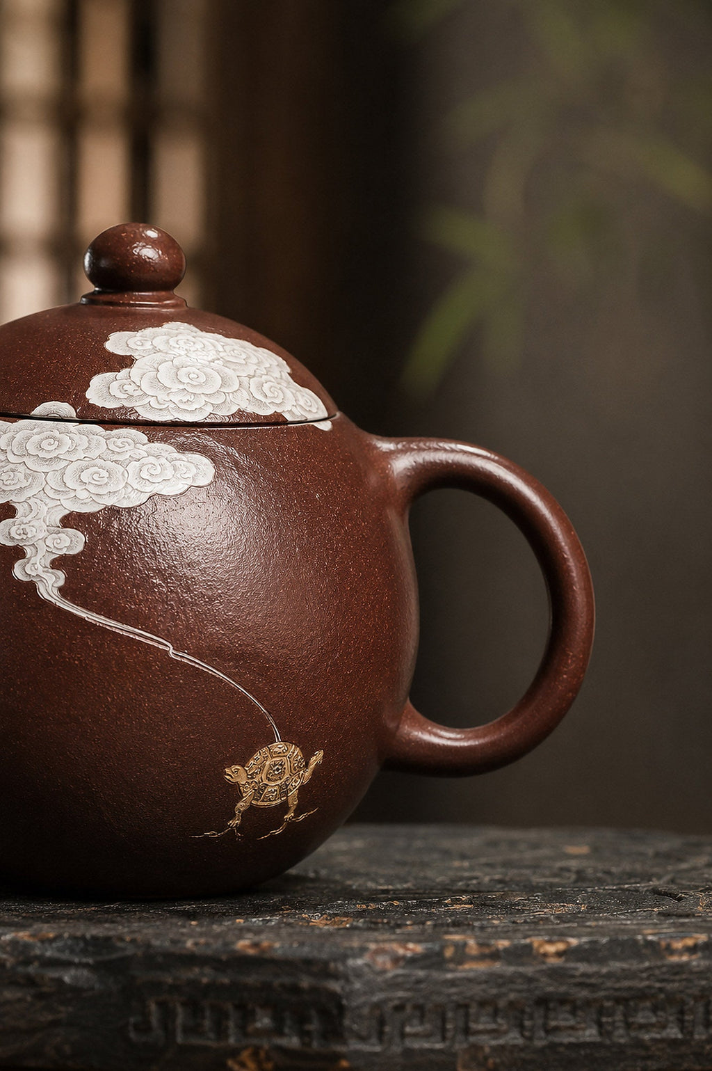 Longdan Yixing Zisha Teapot – Aged Zini Clay, 100ml