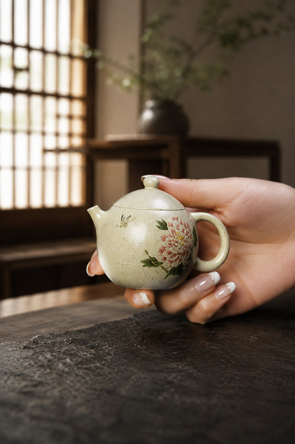 Longdan Yixing Zisha Teapot – Baiyu Duanni Clay, 100ml