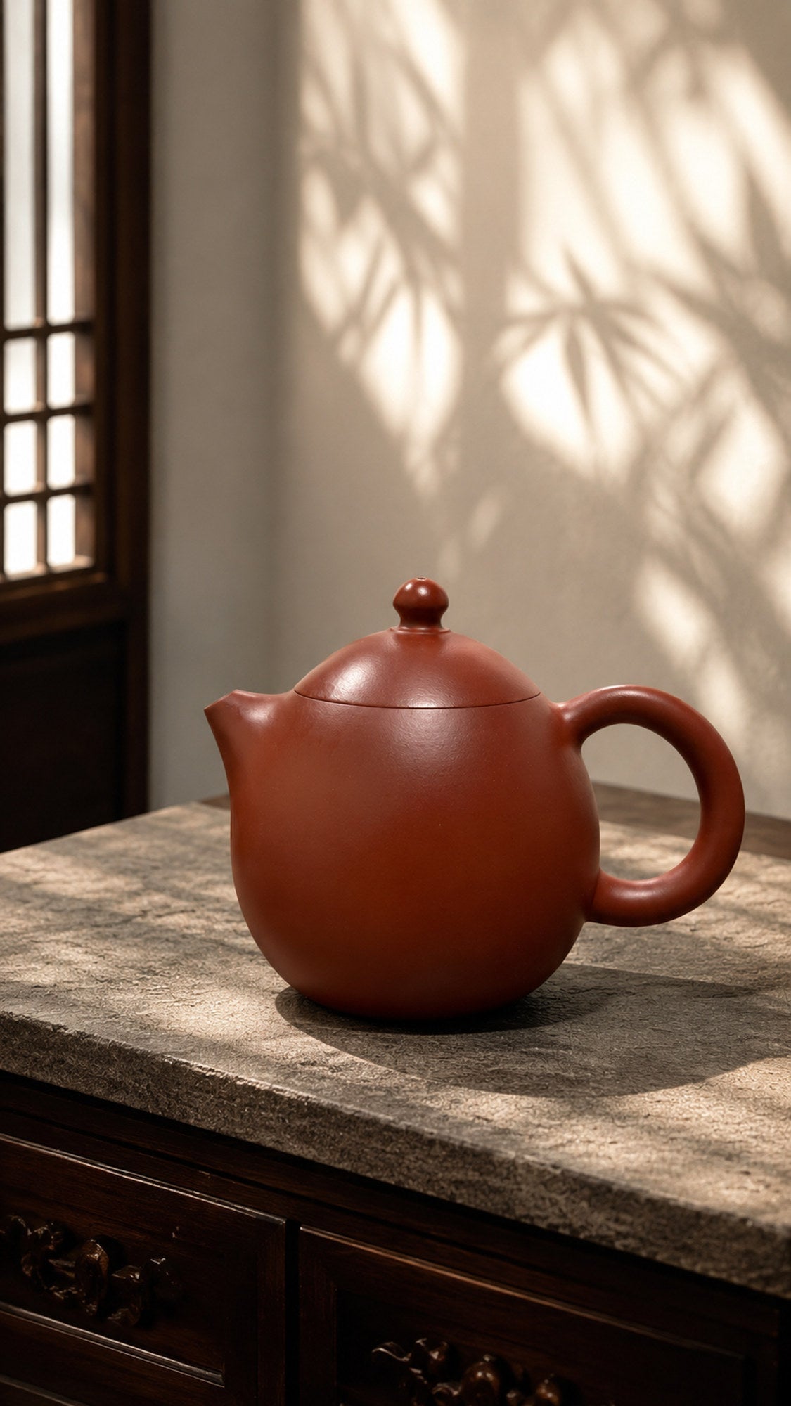 Handmade Longdan Yixing Zisha Teapot – Dahongpao Clay, 120ml