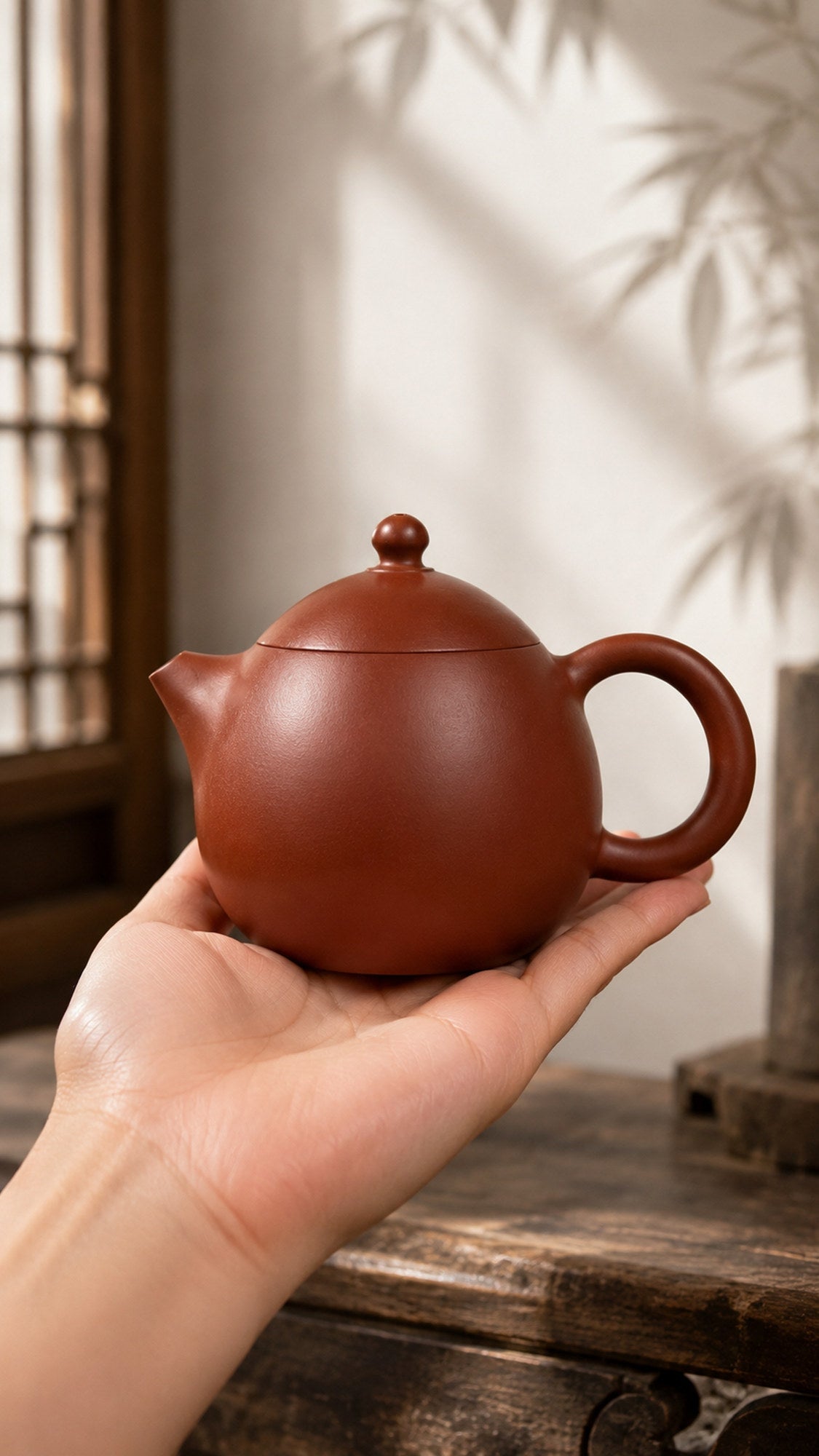 Handmade Longdan Yixing Zisha Teapot – Dahongpao Clay, 120ml