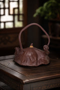 Handmade Lotus-Leaf Sculptural Form Yixing Zisha Teapot – Aged Zini Clay, 180ml