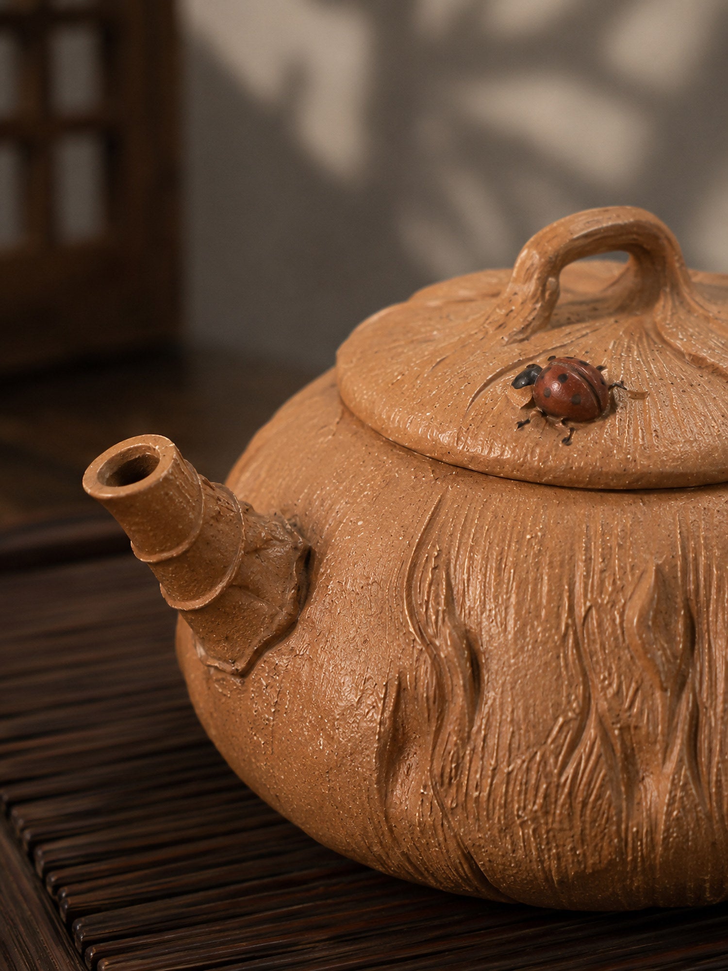 Lotus Sculptural Form Yixing Zisha Teapot – Aged Duanni Clay, 90ml