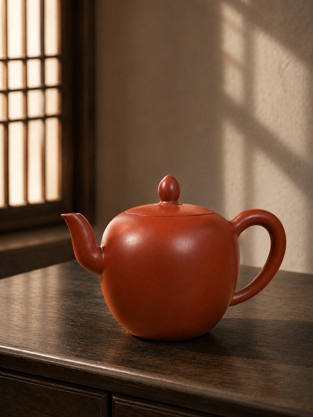 Handmade Mei Ren Jian Yixing Zisha Teapot – Dahongpao Clay, 120ml