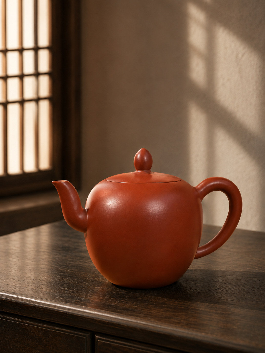 Handmade Mei Ren Jian Yixing Zisha Teapot – Dahongpao Clay, 120ml