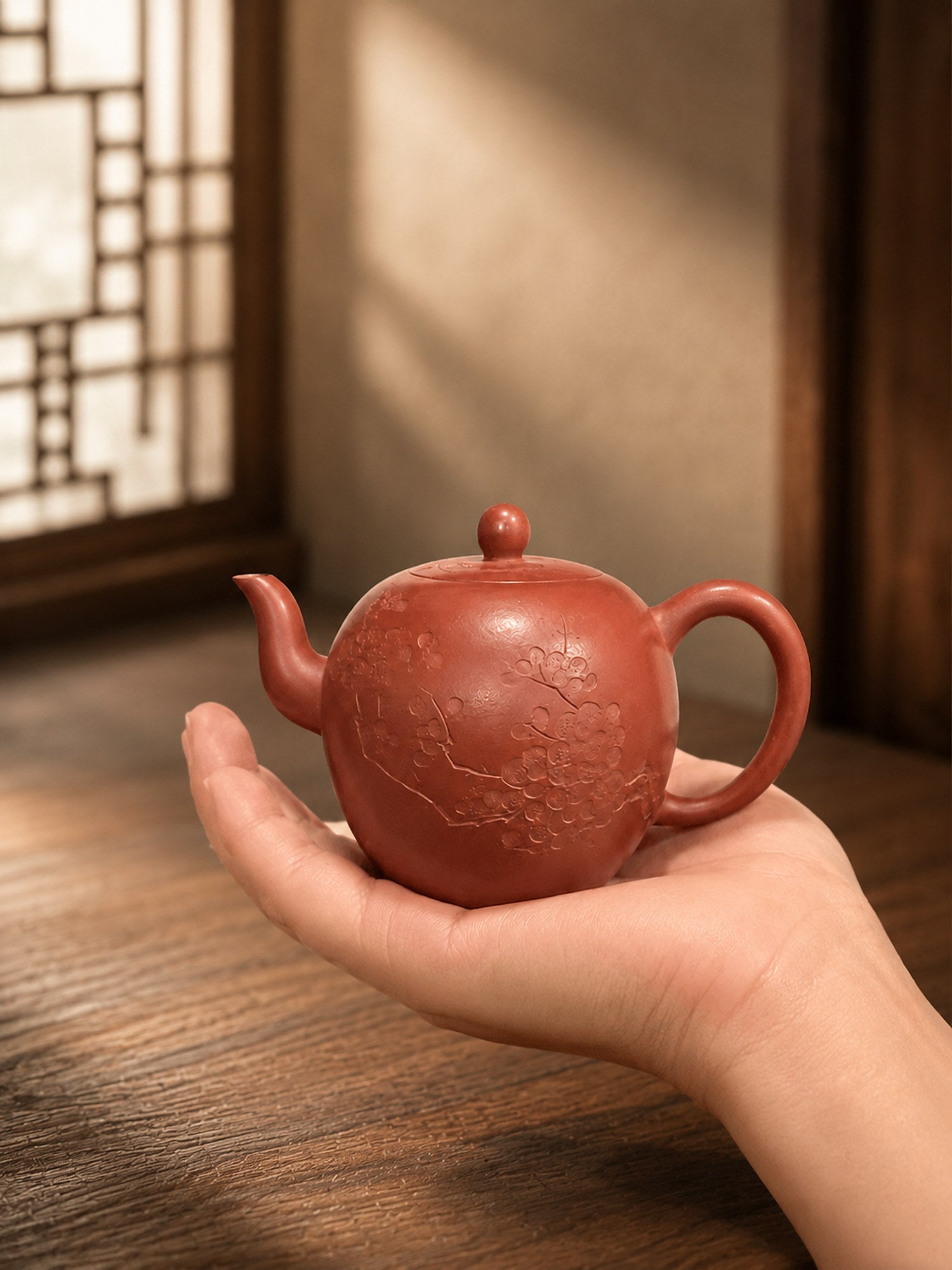 Mei Ren Jian Yixing Zisha Teapot – Zhuni Clay, 90ml – No. 038