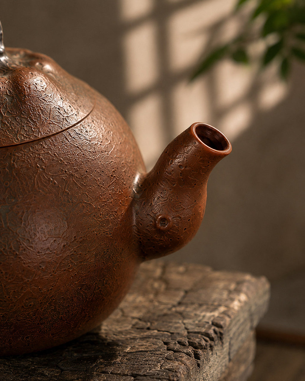 Orange Sculptural Form Yixing Zisha Teapot – Golden Duanni Clay, 130ml