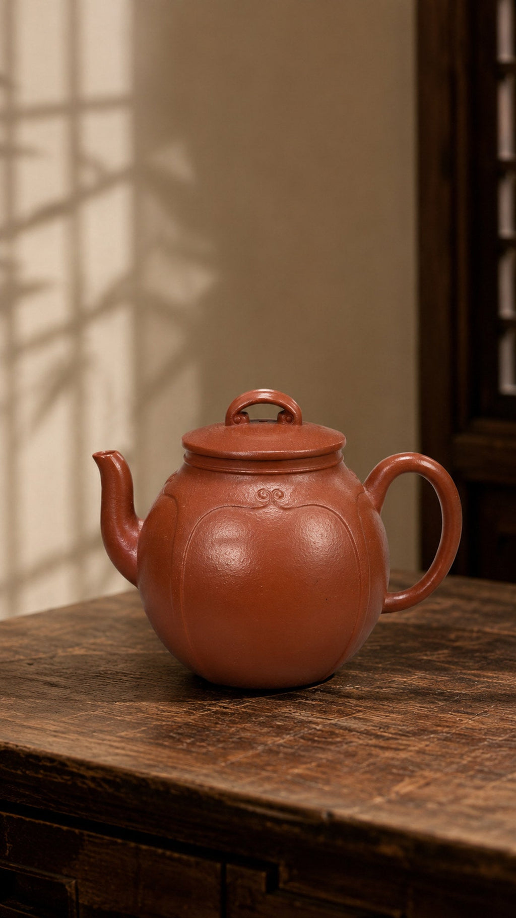 Handmade Palace Lantern Yixing Zisha Teapot – Dahongpao Clay, 160ml