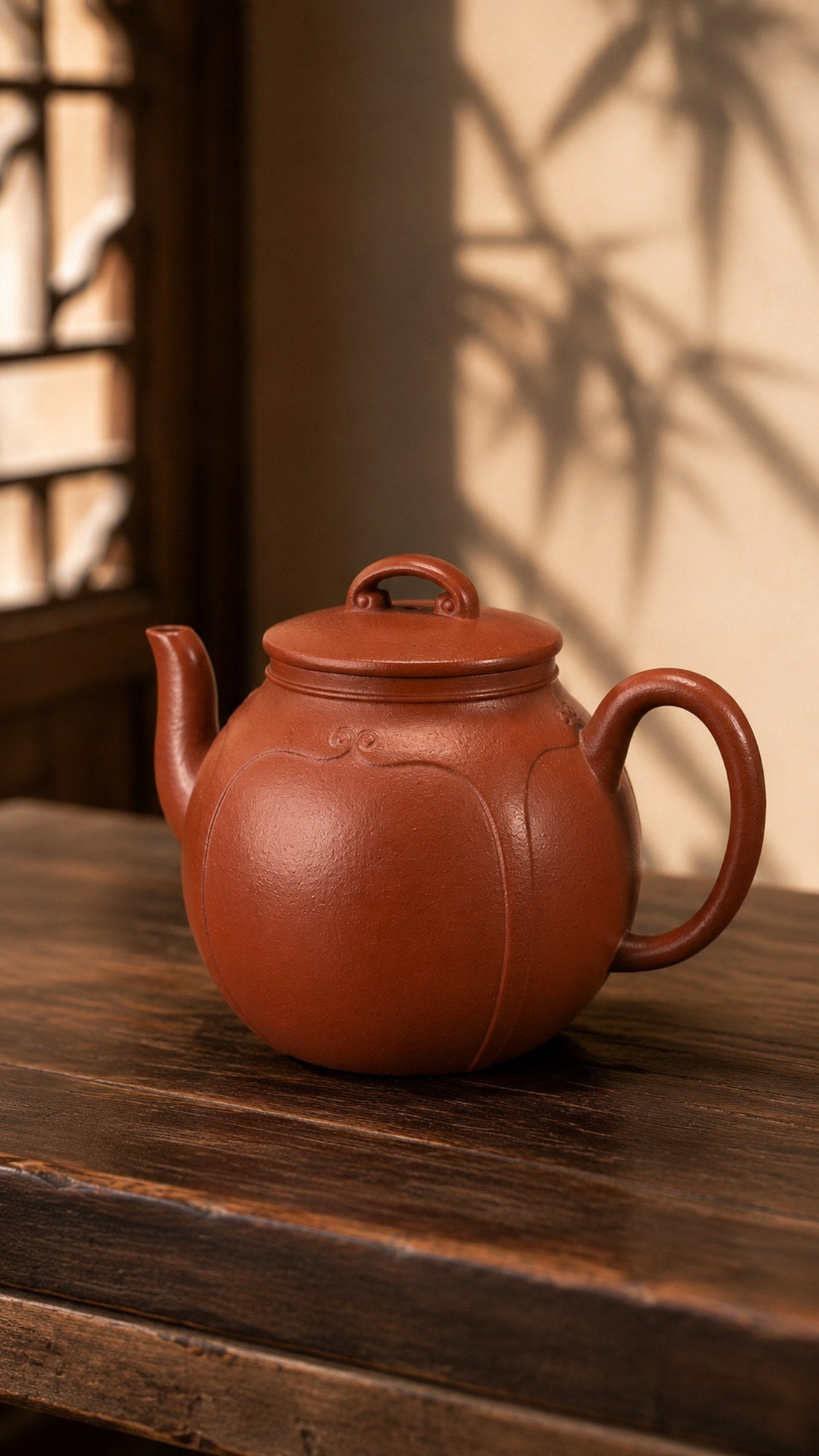 Handmade Palace Lantern Yixing Zisha Teapot – Dahongpao Clay, 160ml