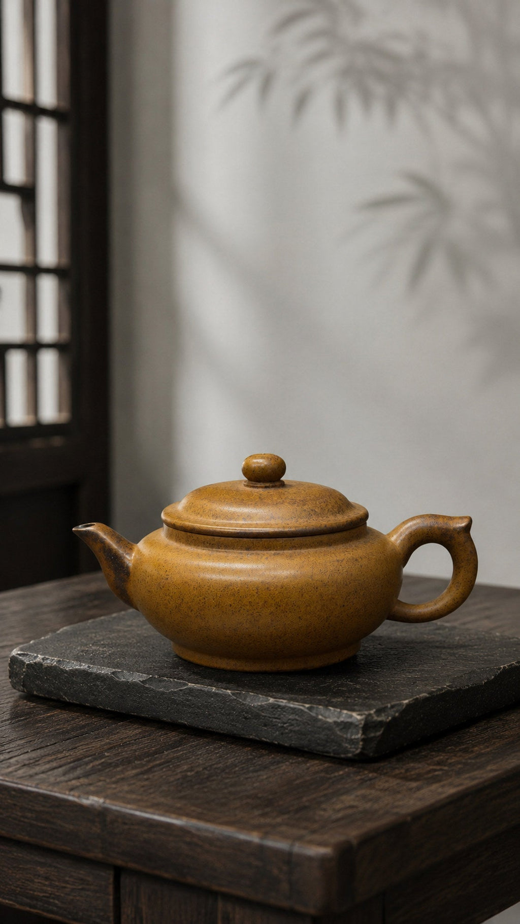 Palace Lantern Yixing Zisha Teapot – Golden Duanni Clay, 280ml