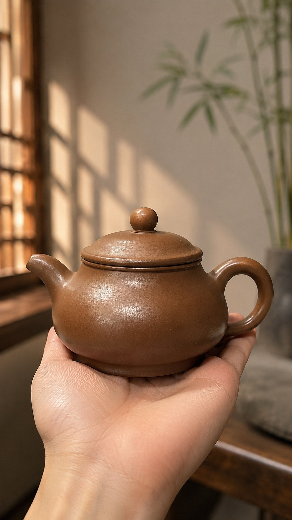 Handmade Pan Hu Yixing Zisha Teapot – Chijin Zini Clay, 170ml