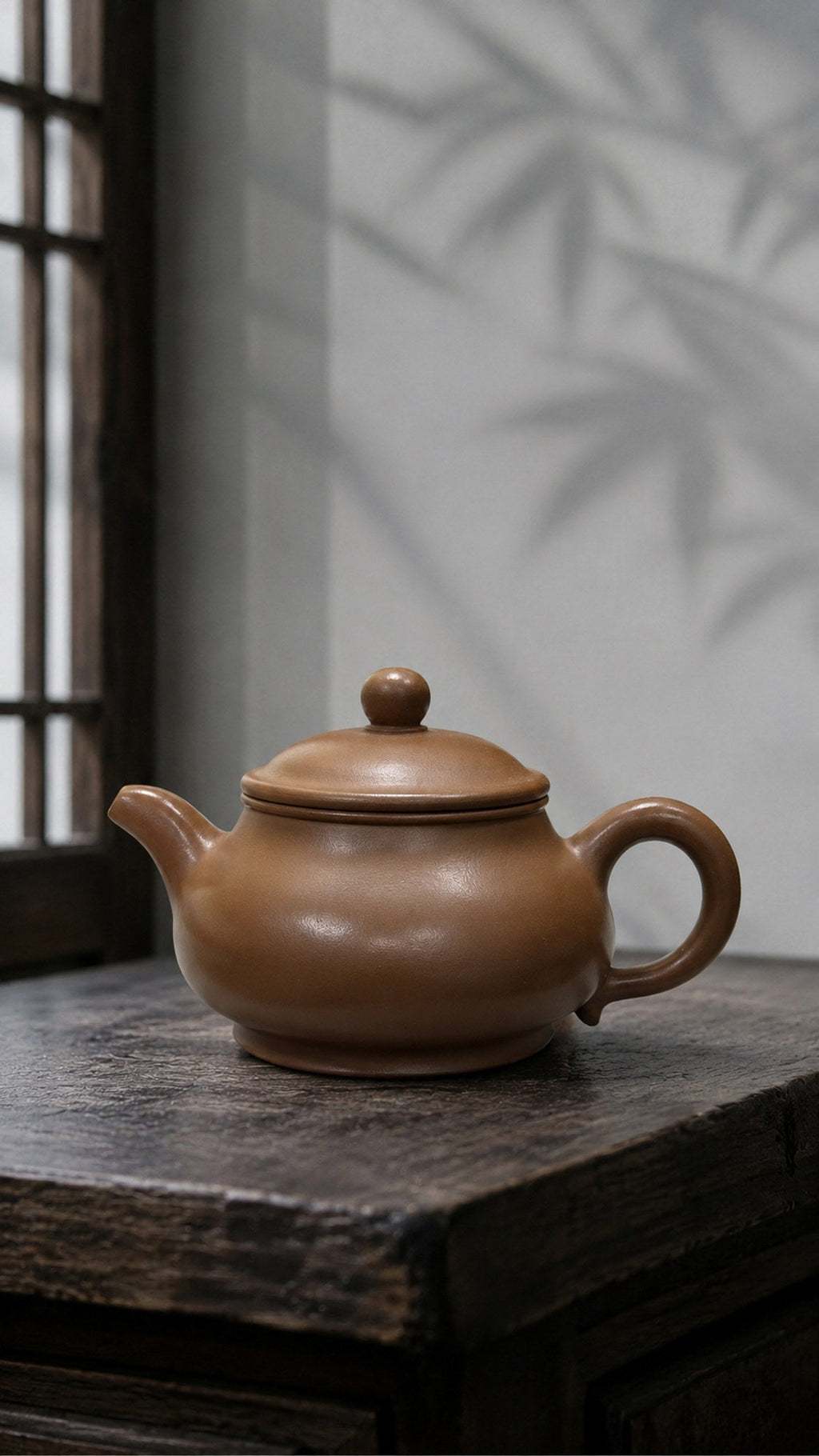 Handmade Pan Hu Yixing Zisha Teapot – Chijin Zini Clay, 170ml