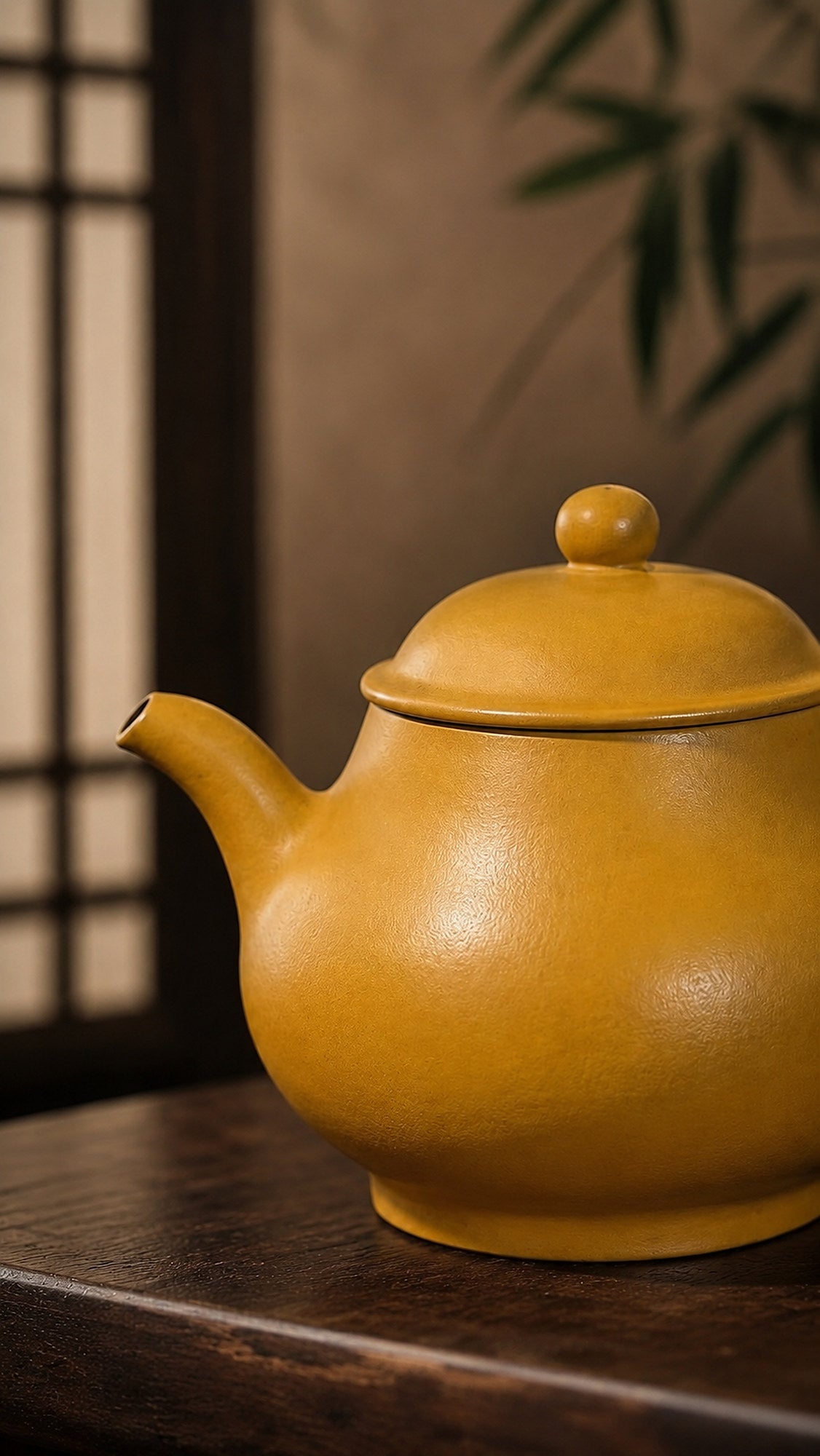 Pan Hu Yixing Zisha Teapot – Golden Zhuni Clay, 180ml