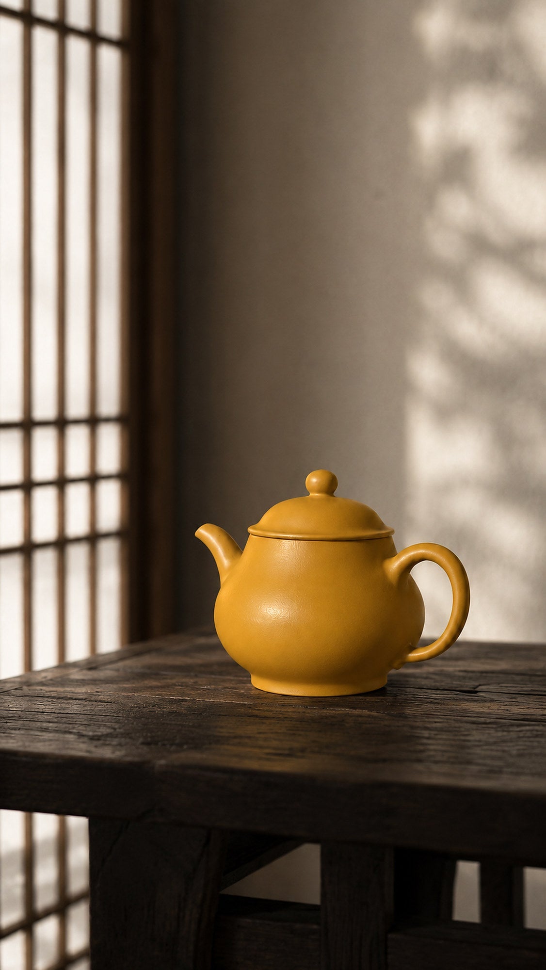 Pan Hu Yixing Zisha Teapot – Golden Zhuni Clay, 180ml