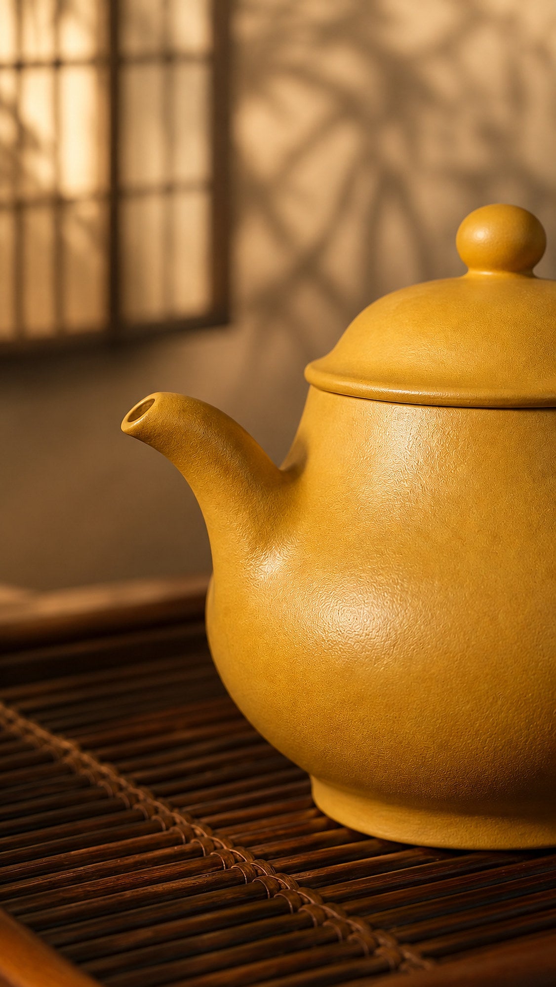 Pan Hu Yixing Zisha Teapot – Golden Zhuni Clay, 180ml