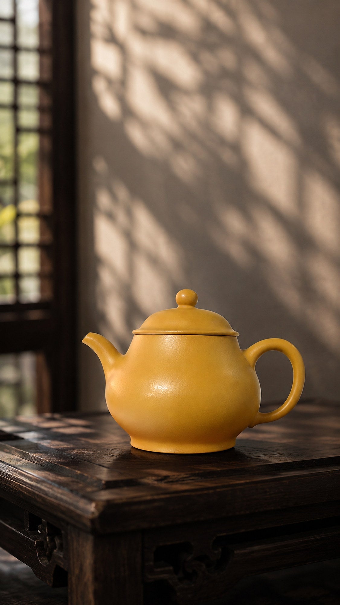 Pan Hu Yixing Zisha Teapot – Golden Zhuni Clay, 180ml