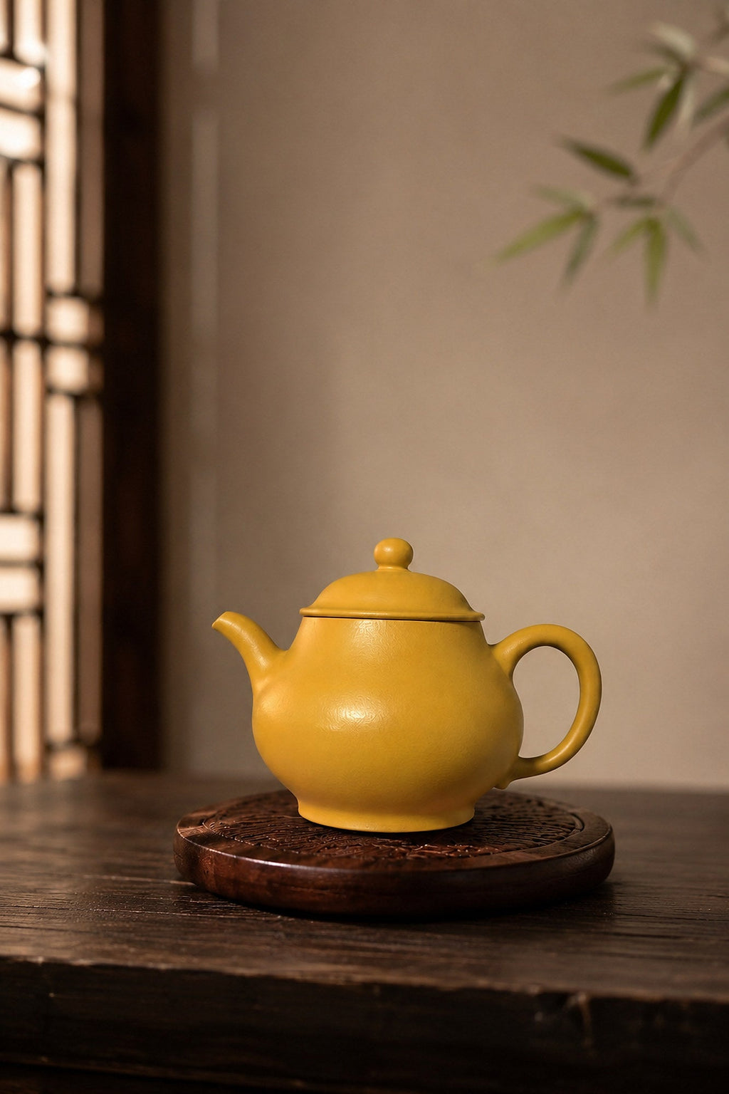 Pan Hu Yixing Zisha Teapot – Golden Zhuni Clay, 180ml