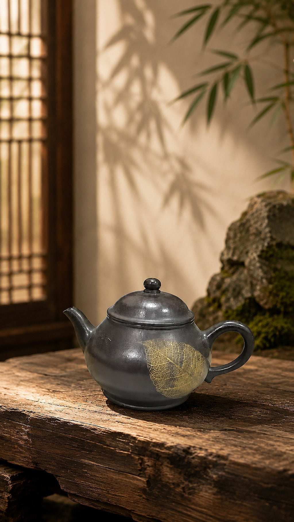 Pan Hu Yixing Zisha Teapot – Reduction-Fired Zhuni Clay, 110ml