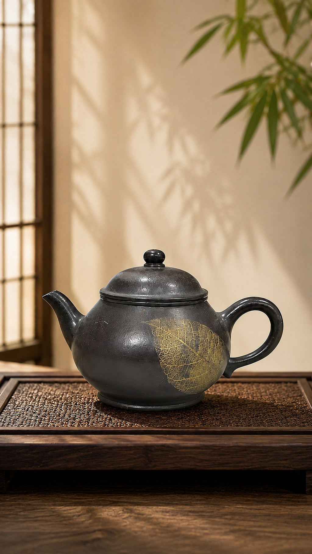 Pan Hu Yixing Zisha Teapot – Reduction-Fired Zhuni Clay, 110ml