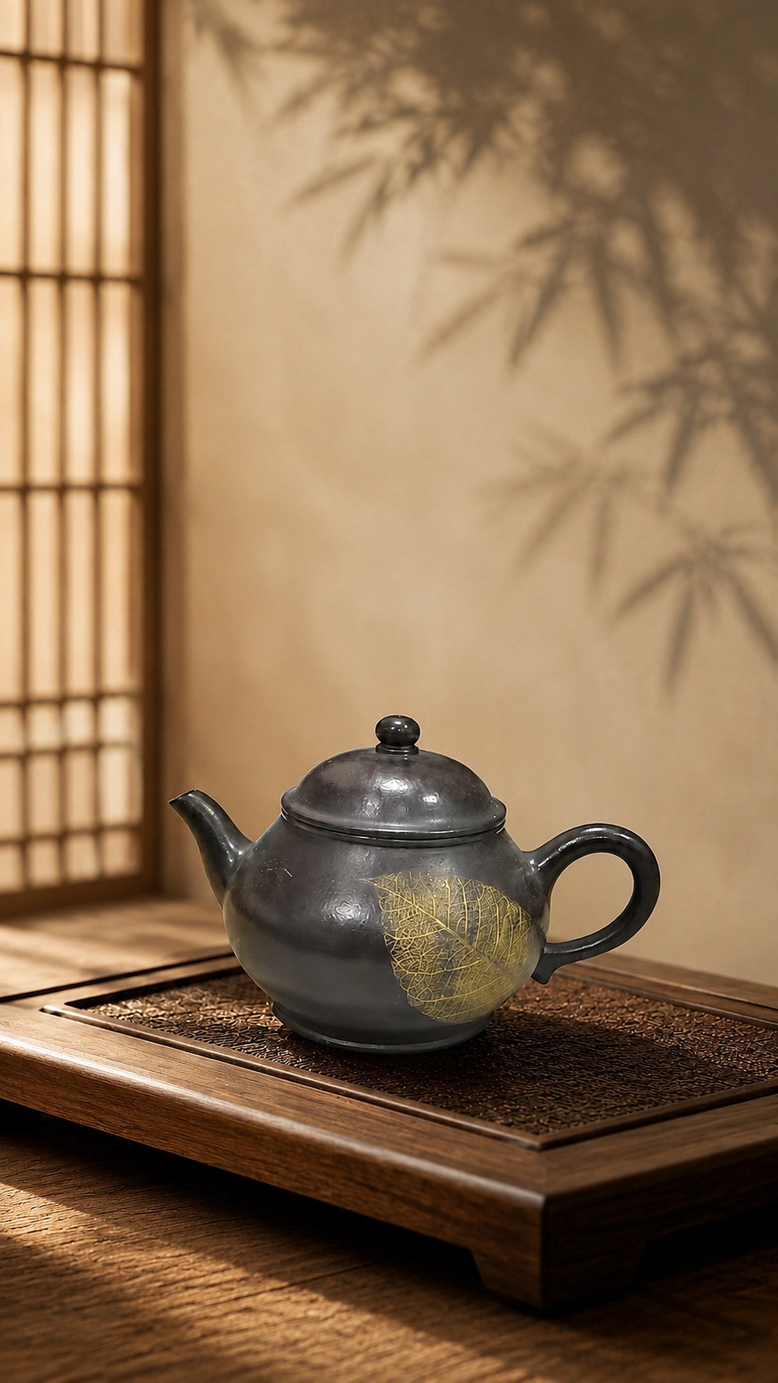 Pan Hu Yixing Zisha Teapot – Reduction-Fired Zhuni Clay, 110ml