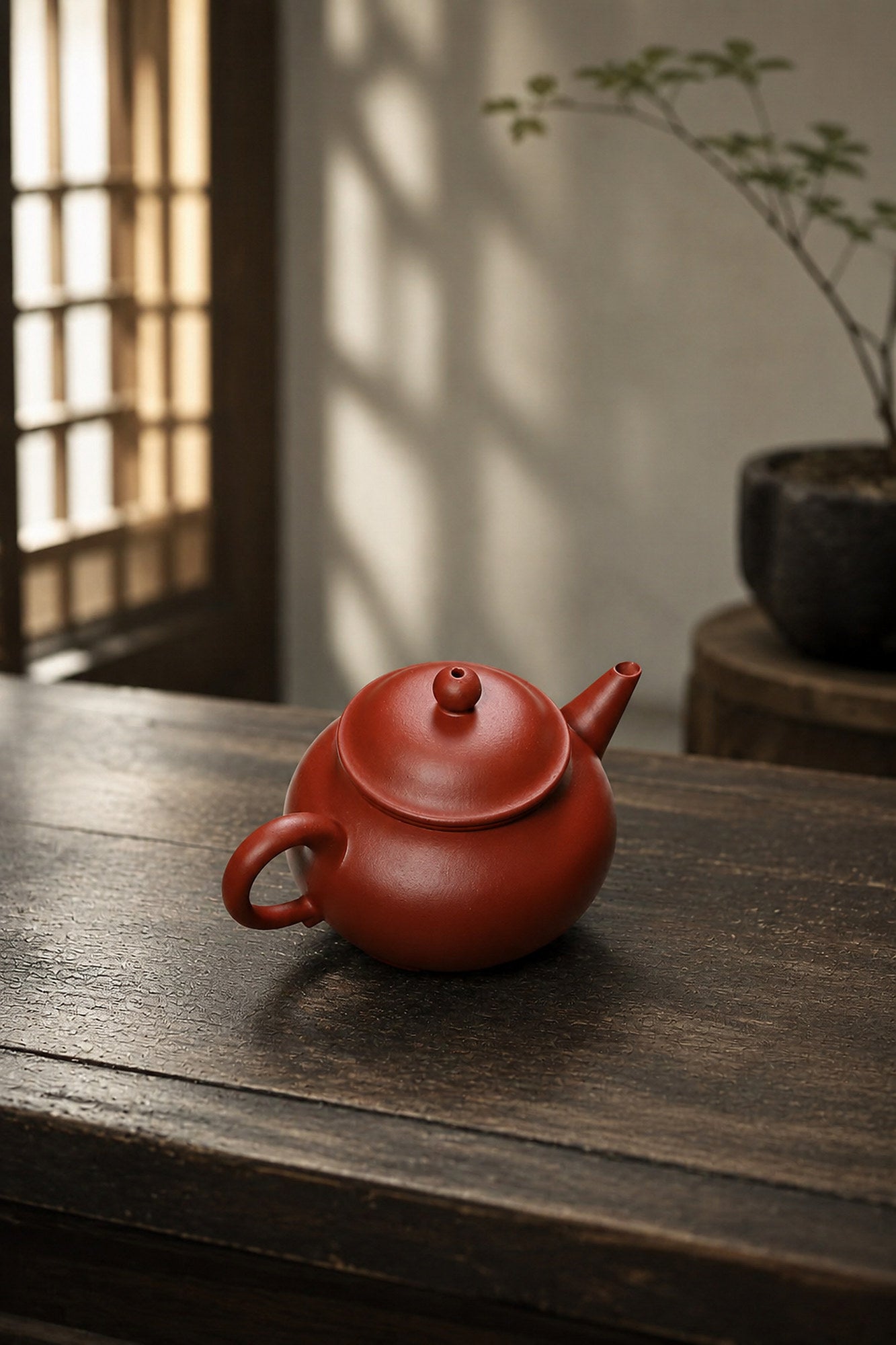 Handmade Pan Hu Yixing Zisha Teapot – Zhuni Clay, 100ml