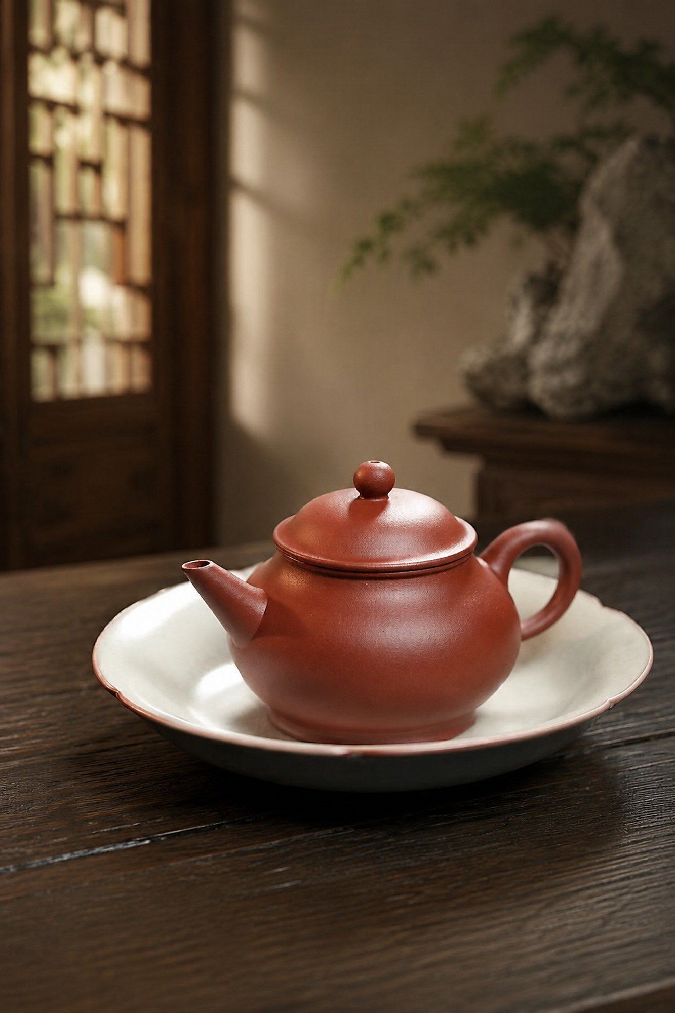 Handmade Pan Hu Yixing Zisha Teapot – Zhuni Clay, 100ml