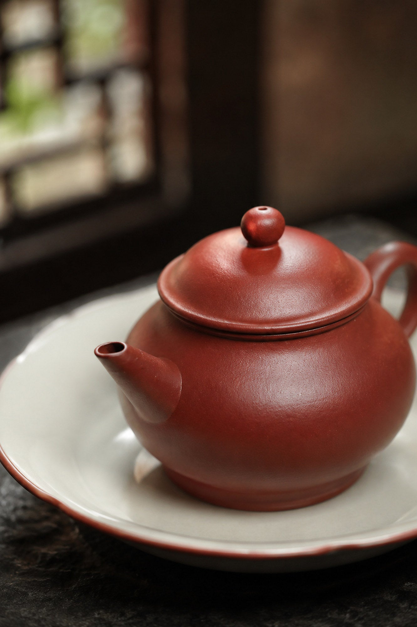 Handmade Pan Hu Yixing Zisha Teapot – Zhuni Clay, 100ml