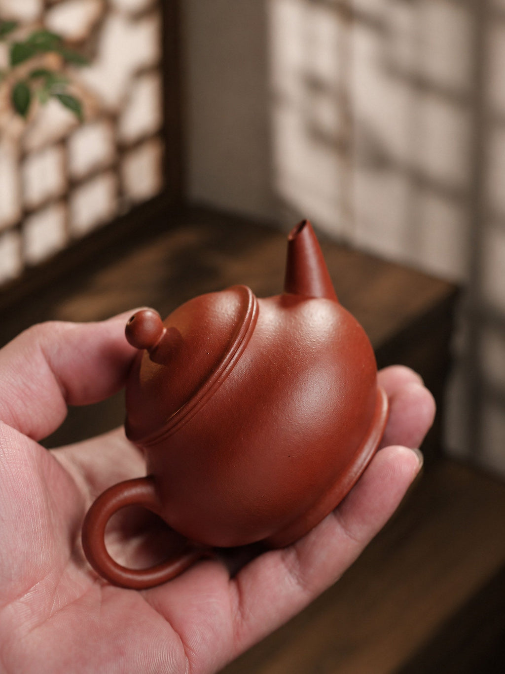 Handmade Pan Hu Yixing Zisha Teapot – Zhuni Clay, 100ml