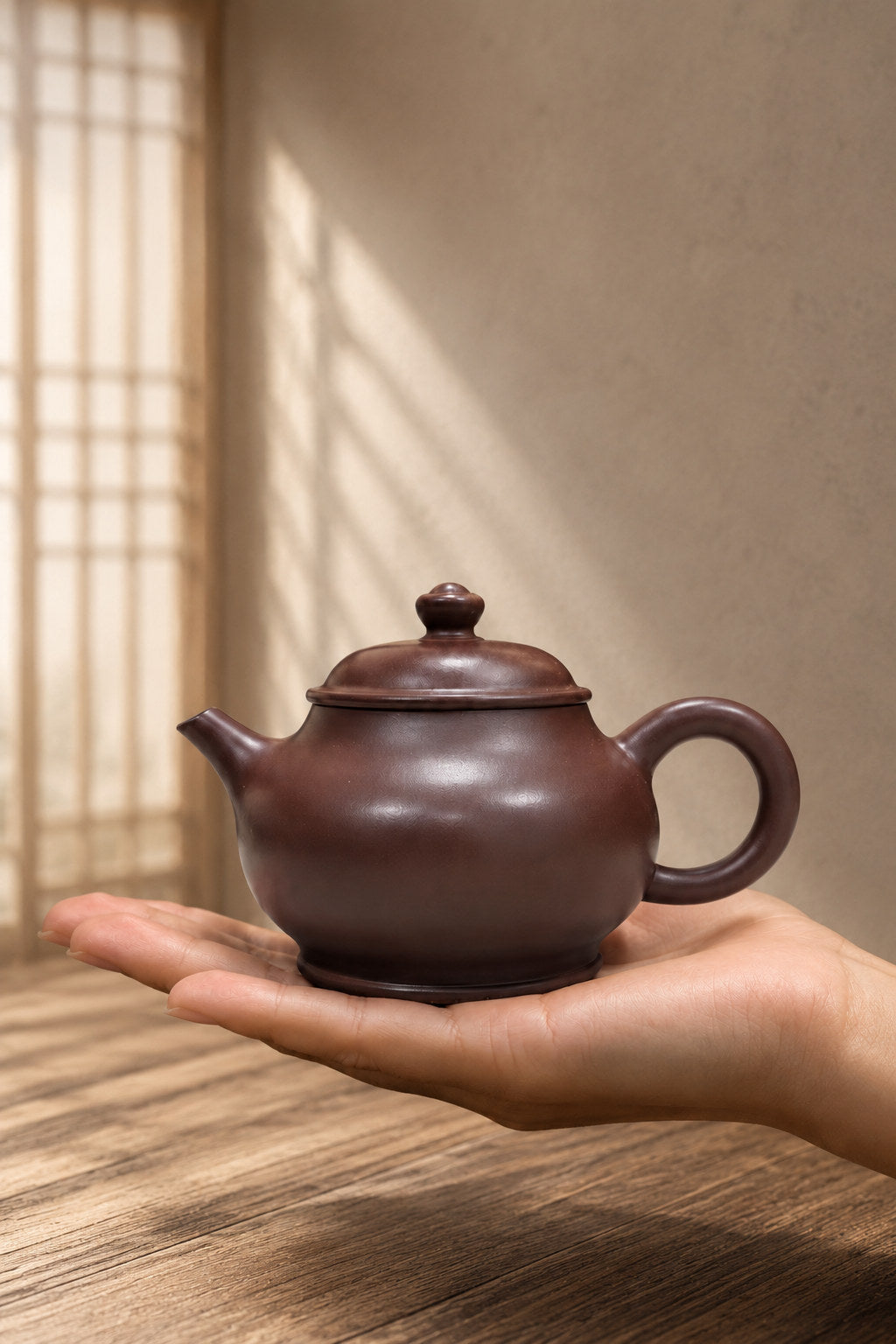 Handmade Pan Hu Yixing Zisha Teapot – Zipao Yusha Clay, 120ml