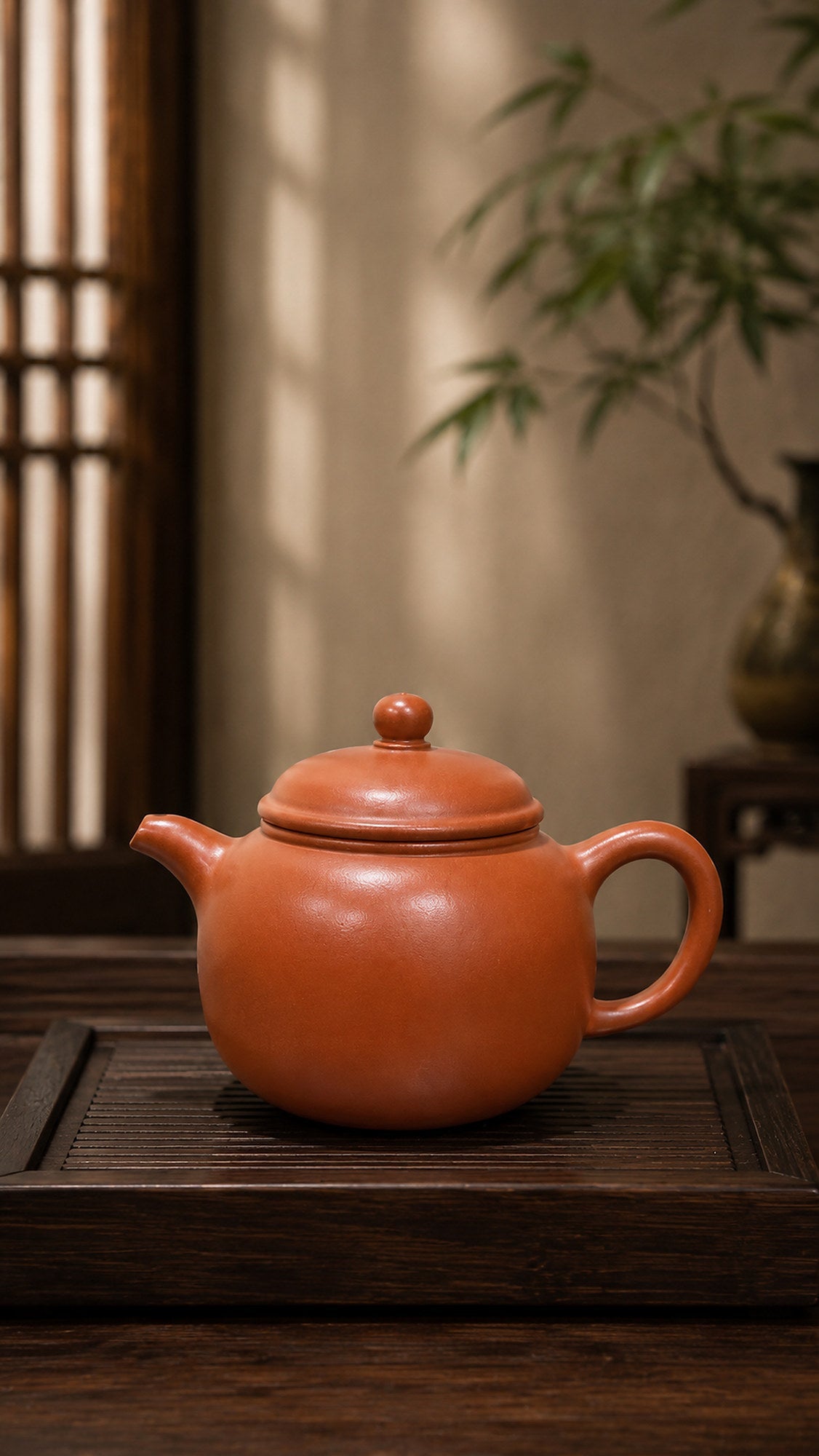 Paozun Yixing Zisha Teapot – Red Jiangponi Clay, 140ml
