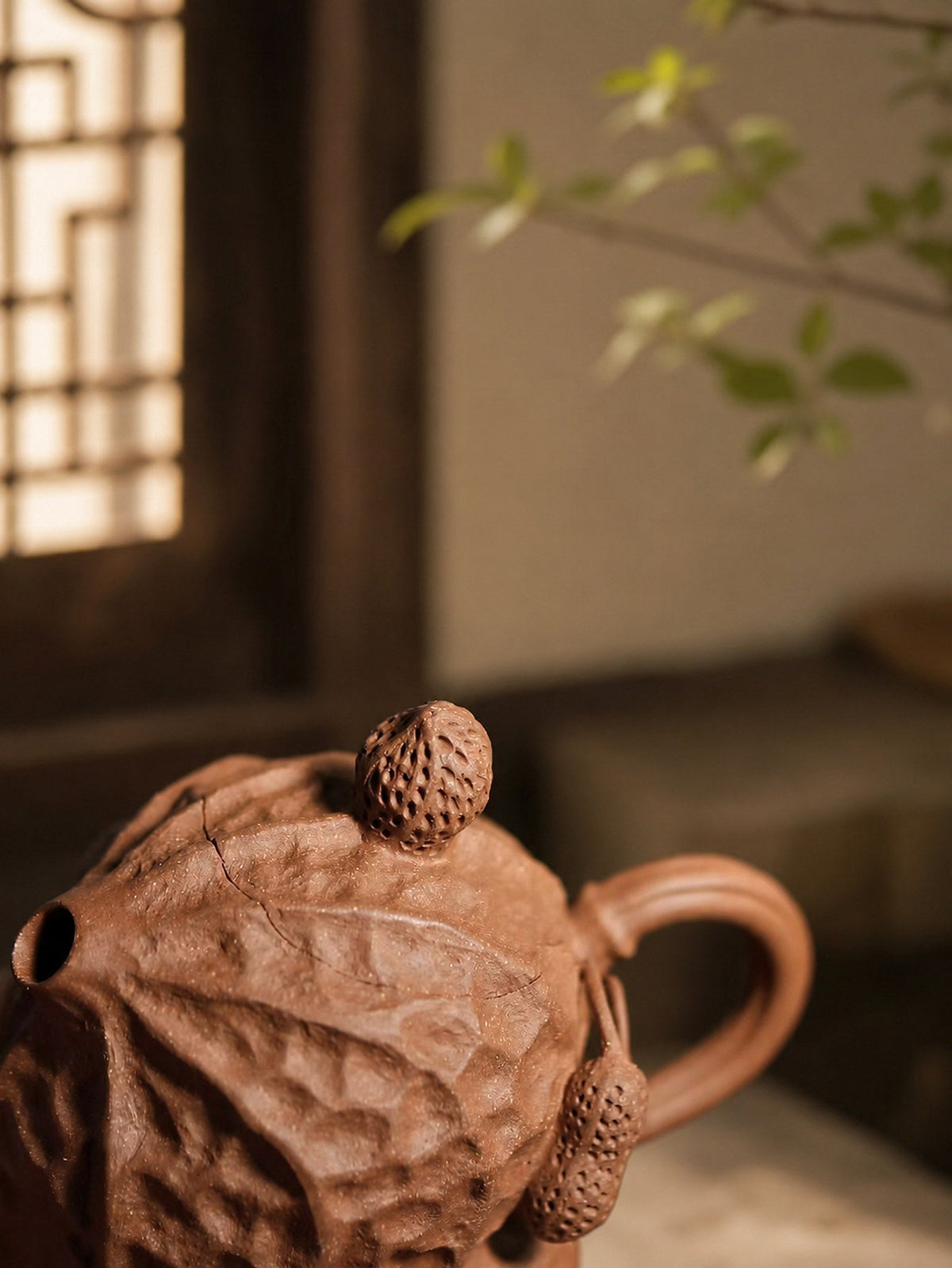 Handmade Peanut Sculptural Form Yixing Zisha Teapot – Aged Duanni Clay, 85ml