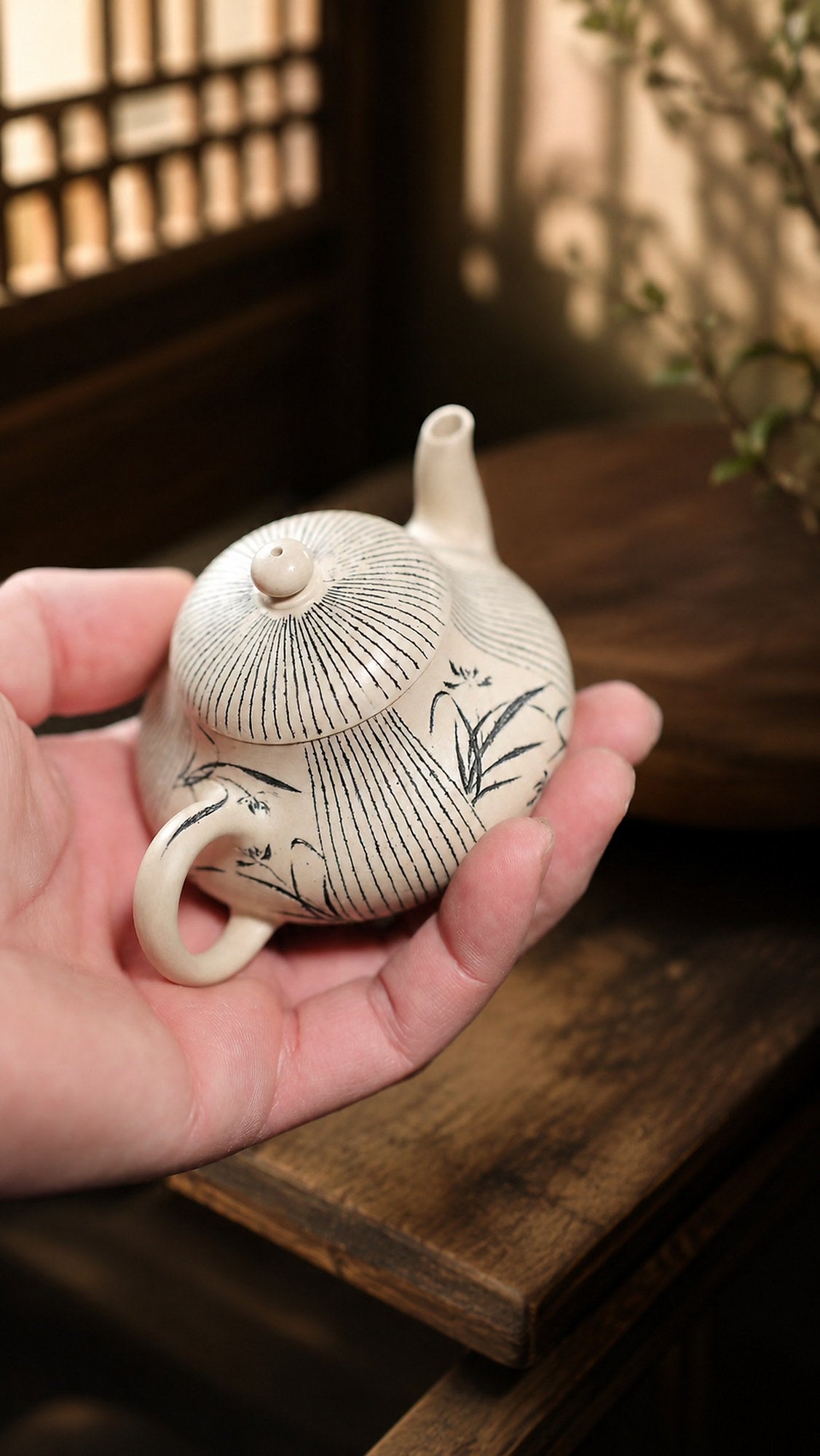 Handmade Aili Yixing Zisha Teapot – Baiyu Duanni Clay, 100ml