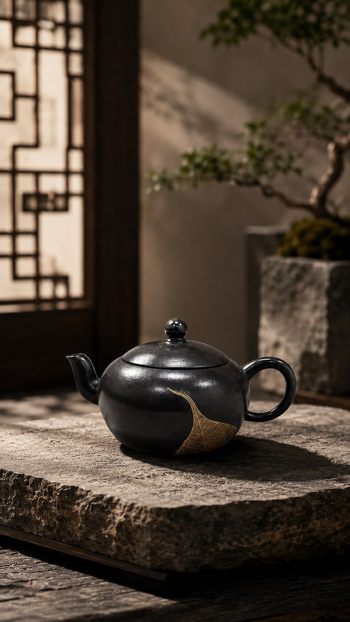Pear-Shaped Yixing Zisha Teapot – Reduction-Fired Zhuni Clay, 90ml