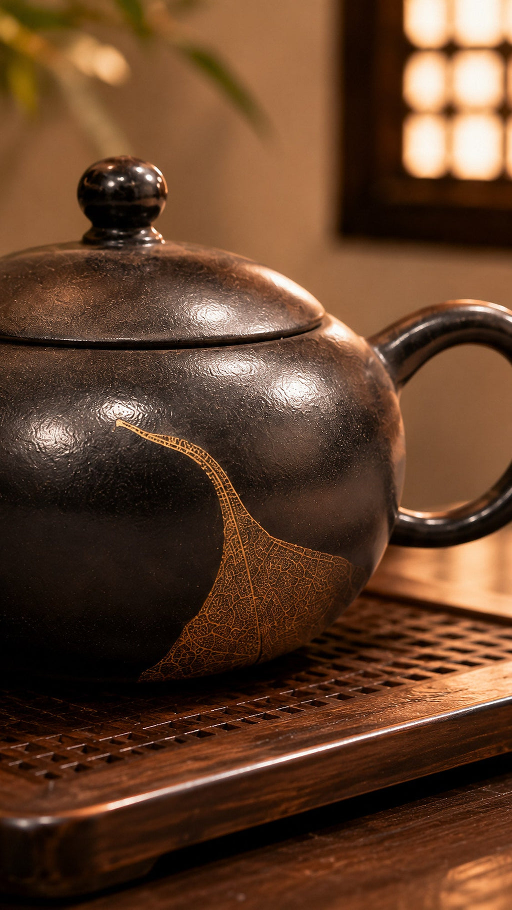 Pear-Shaped Yixing Zisha Teapot – Reduction-Fired Zhuni Clay, 90ml