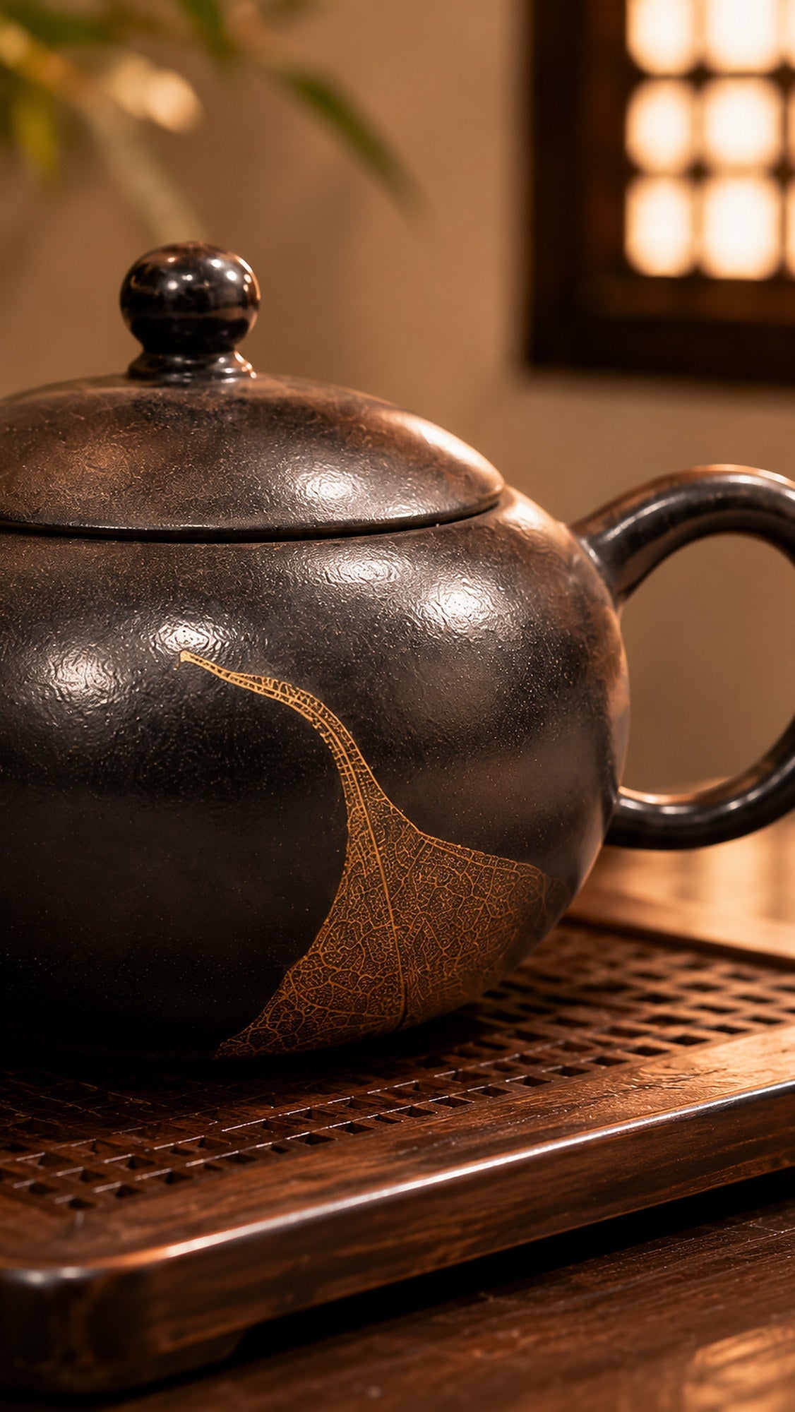 Pear-Shaped Yixing Zisha Teapot – Reduction-Fired Zhuni Clay, 90ml