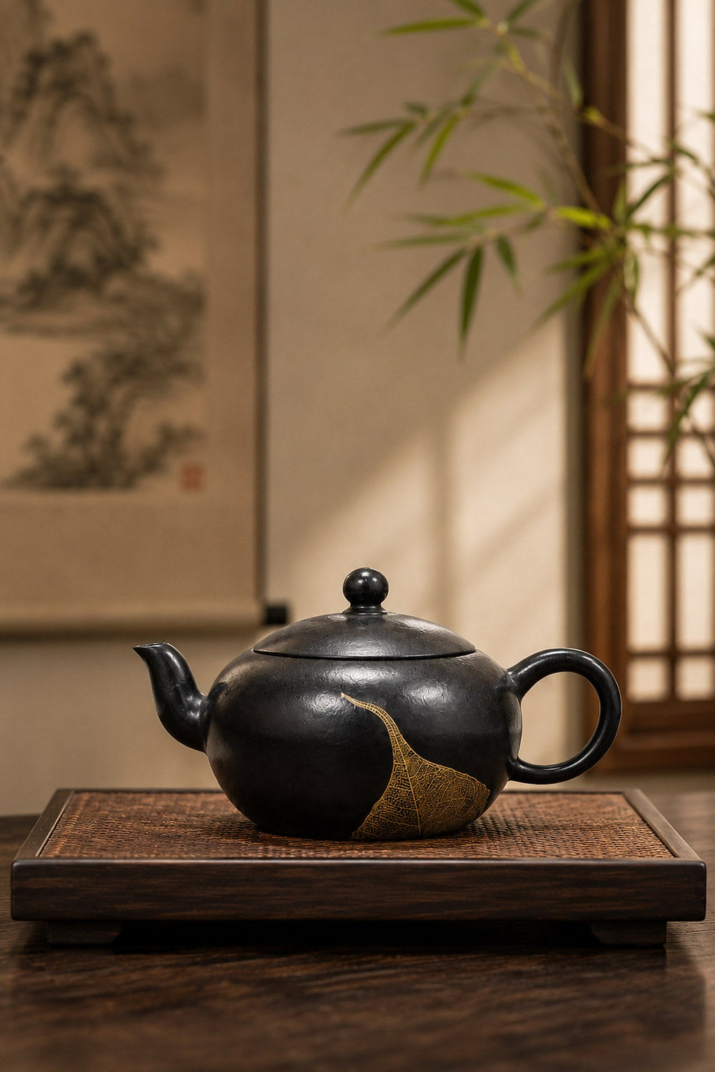 Pear-Shaped Yixing Zisha Teapot – Reduction-Fired Zhuni Clay, 90ml