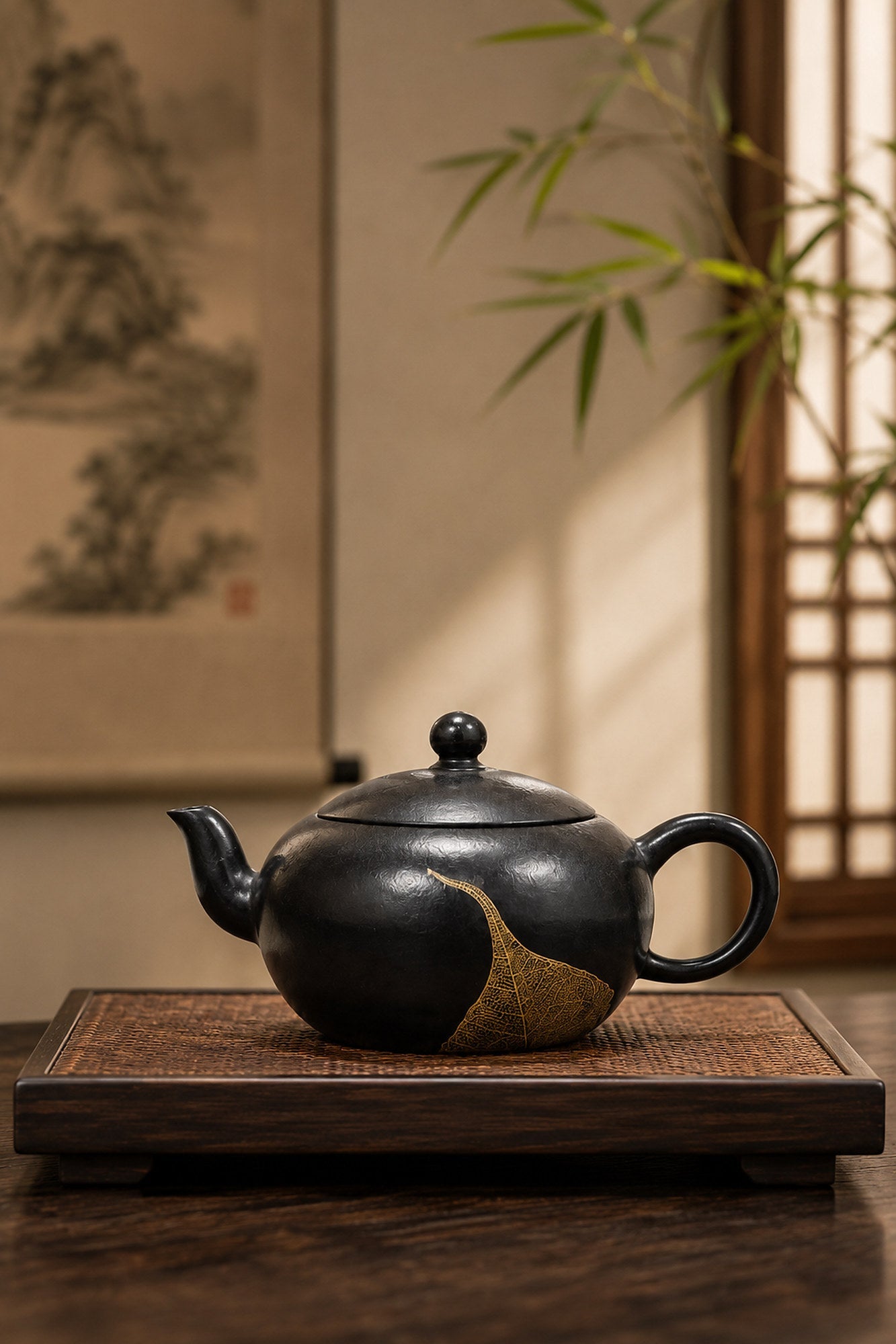 Pear-Shaped Yixing Zisha Teapot – Reduction-Fired Zhuni Clay, 90ml