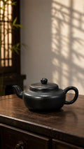 Pear-Shaped Yixing Zisha Teapot – Reduction-Fired Zhuni Clay, 100ml